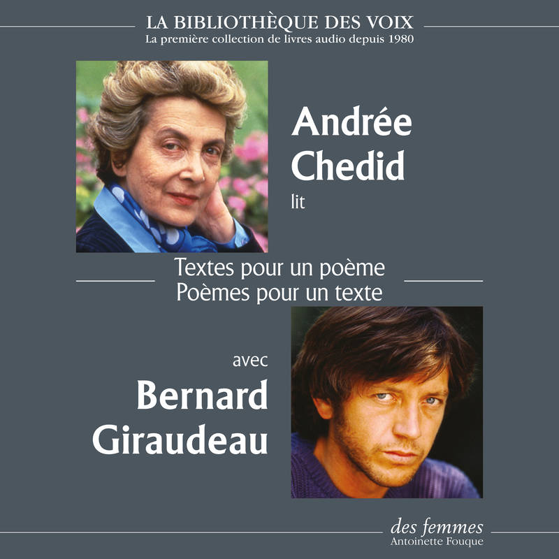 Couverture du livre audio Textes pour un poème, Poèmes pour un texte De Andrée Chedid 
