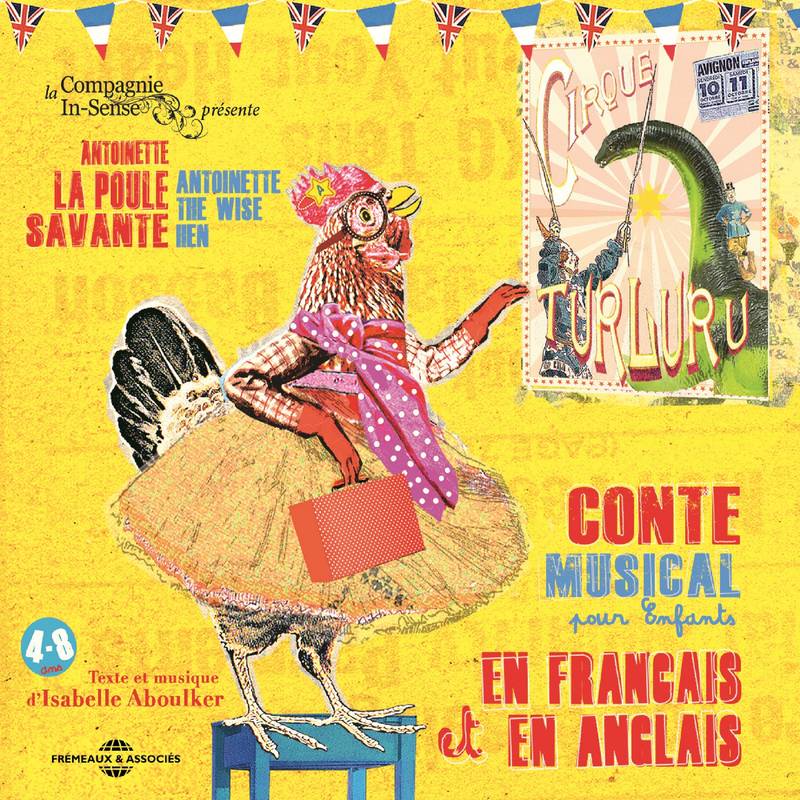 Couverture du livre audio Antoinette la poule savante - The wise hen De Isabelle Aboulker 