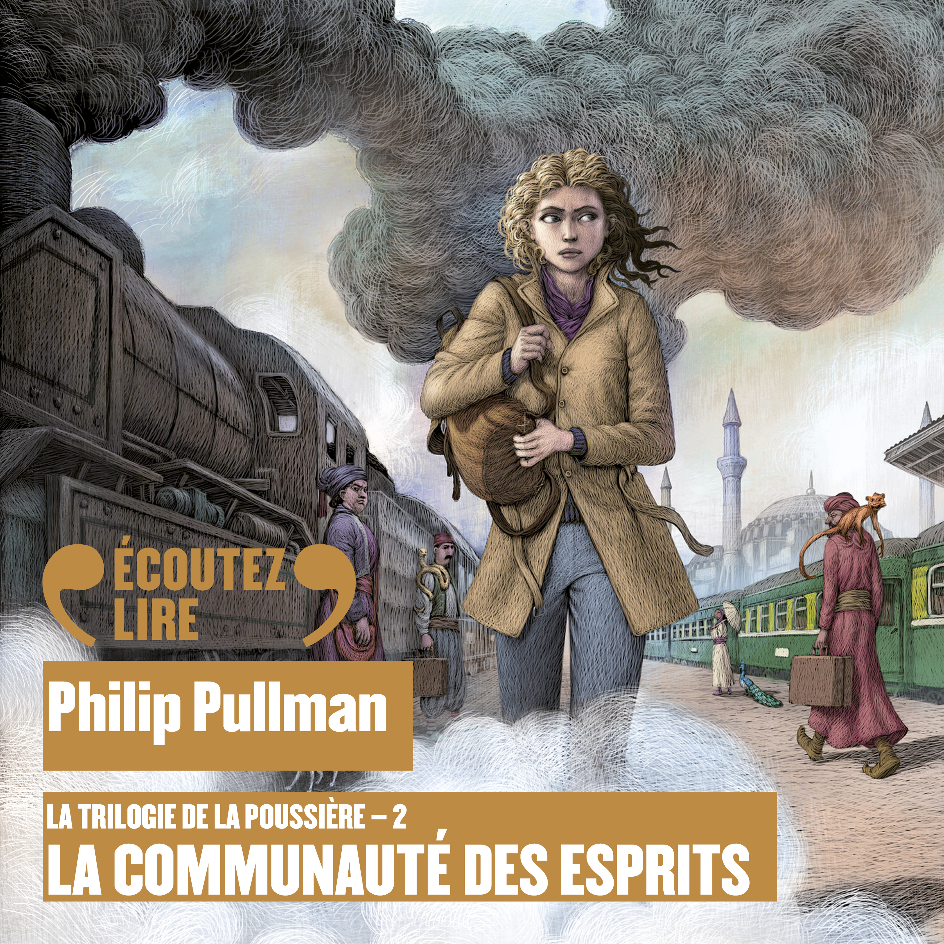 Couverture du livre audio La trilogie de la Poussière (Tome 2) - La communauté des esprits De Philip Pullman 