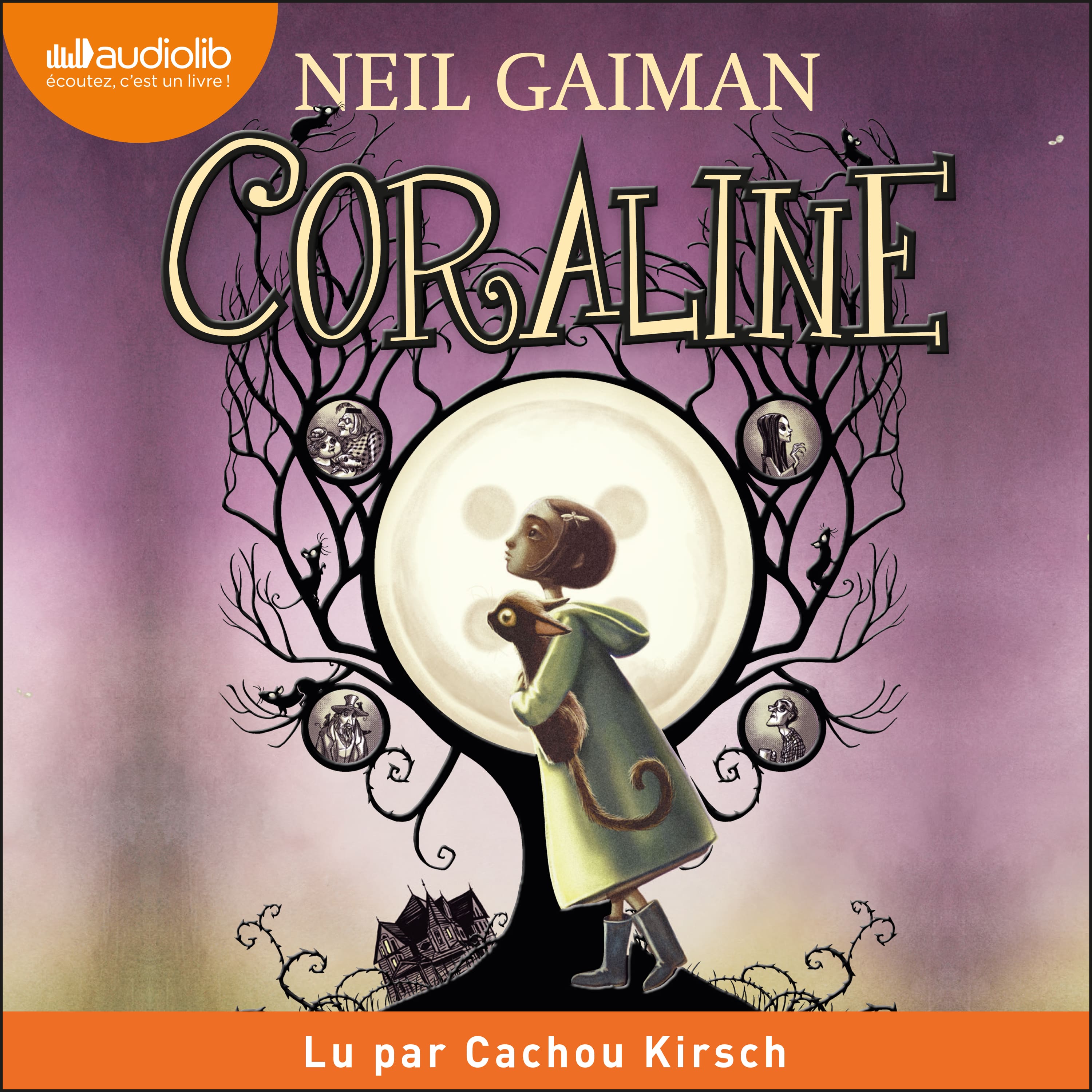 Couverture du livre audio Coraline De Neil Gaiman 