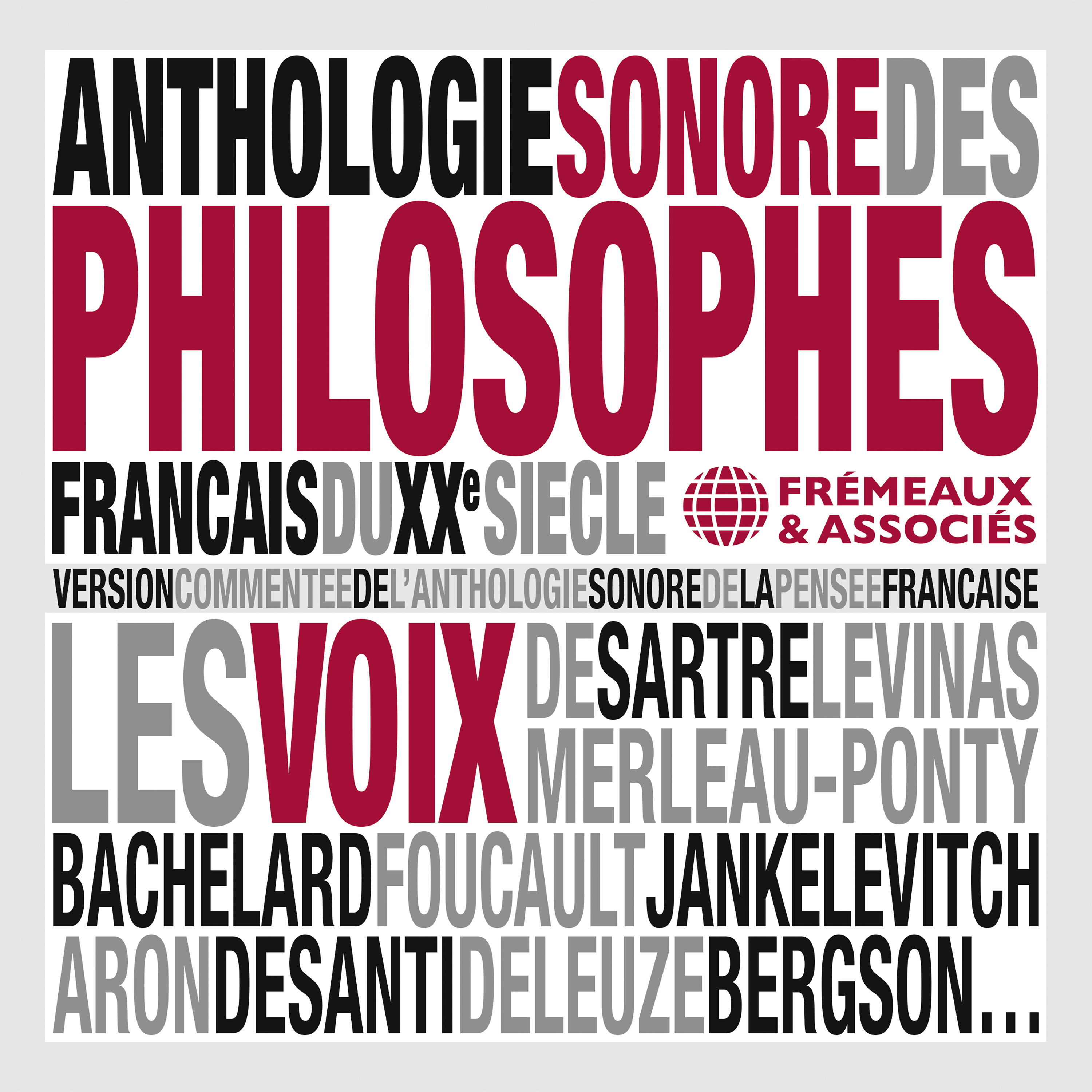 Couverture du livre audio Anthologie sonore des philosophes français du XXe siècle De Jean-Paul Sartre  et7 autres